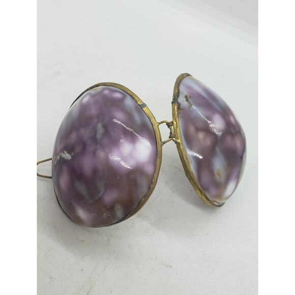 Vintage Handmade Cowrie Sea Shell Hinged Snuff Trinket Ring Stash Box Locket - Picture 8 of 11